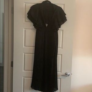 Pleated backless dress
